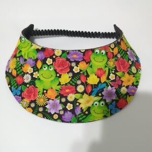 Green and Red Frog Floral Hat